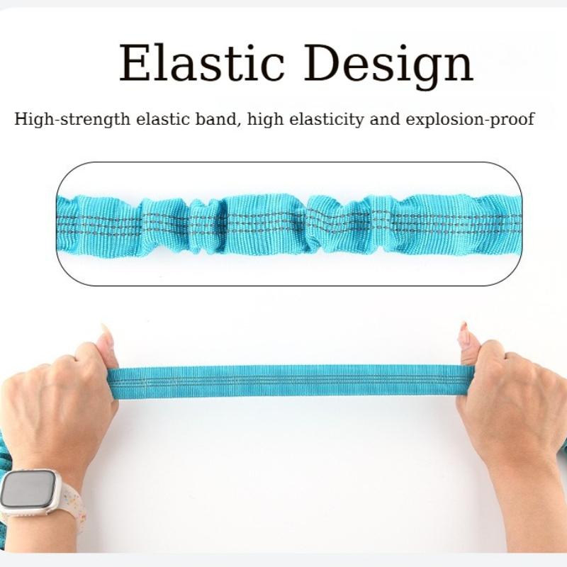 Dual Handle Elastic Dog Leash Shock Absorb Bungee Reflective Walking Lead for Medium Large Dogs Anti-Burst Pets Training Leash