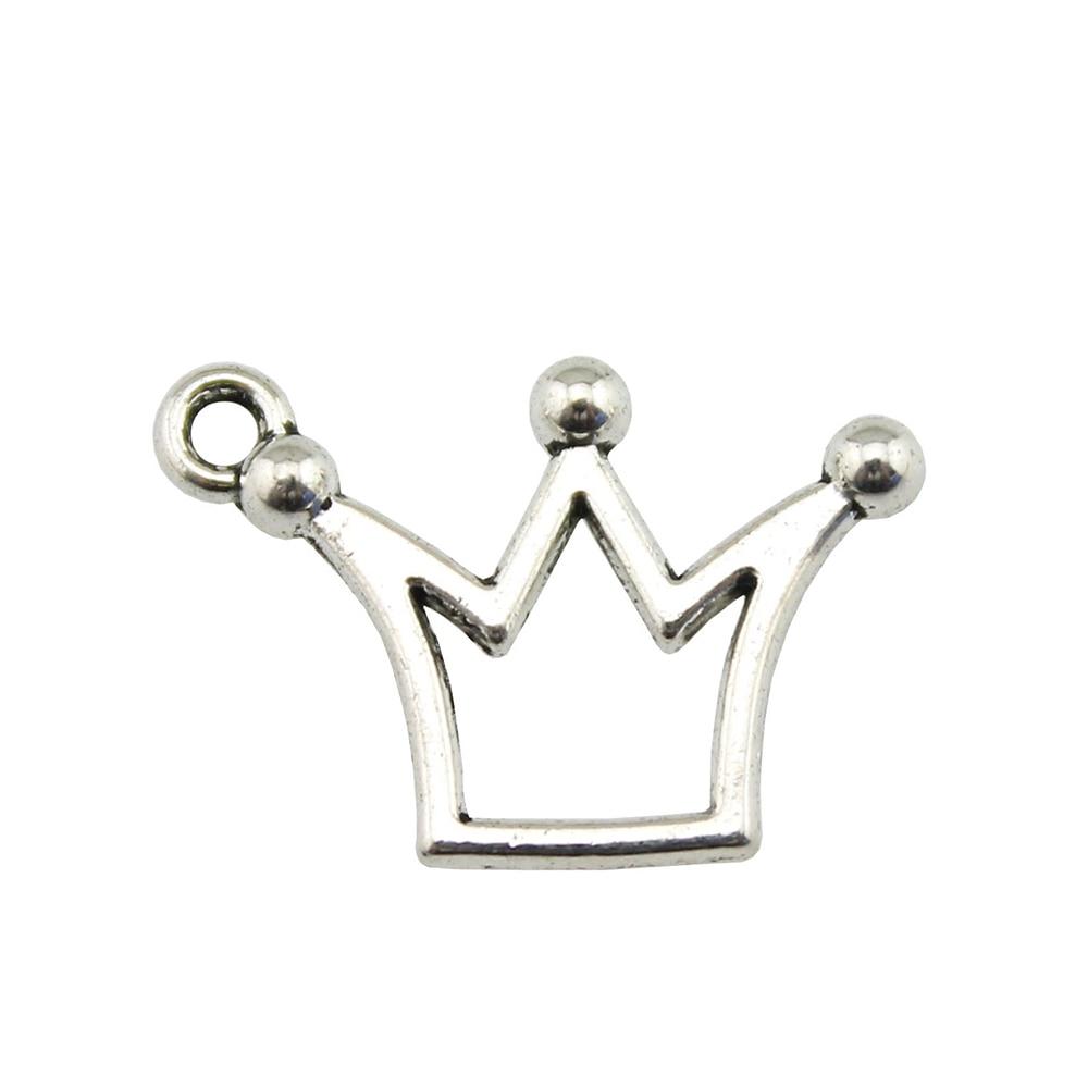 

20шт Маленькие Подвески-Короны Подвески Античное Серебро Цвет Цинковый Сплав 20X13мм