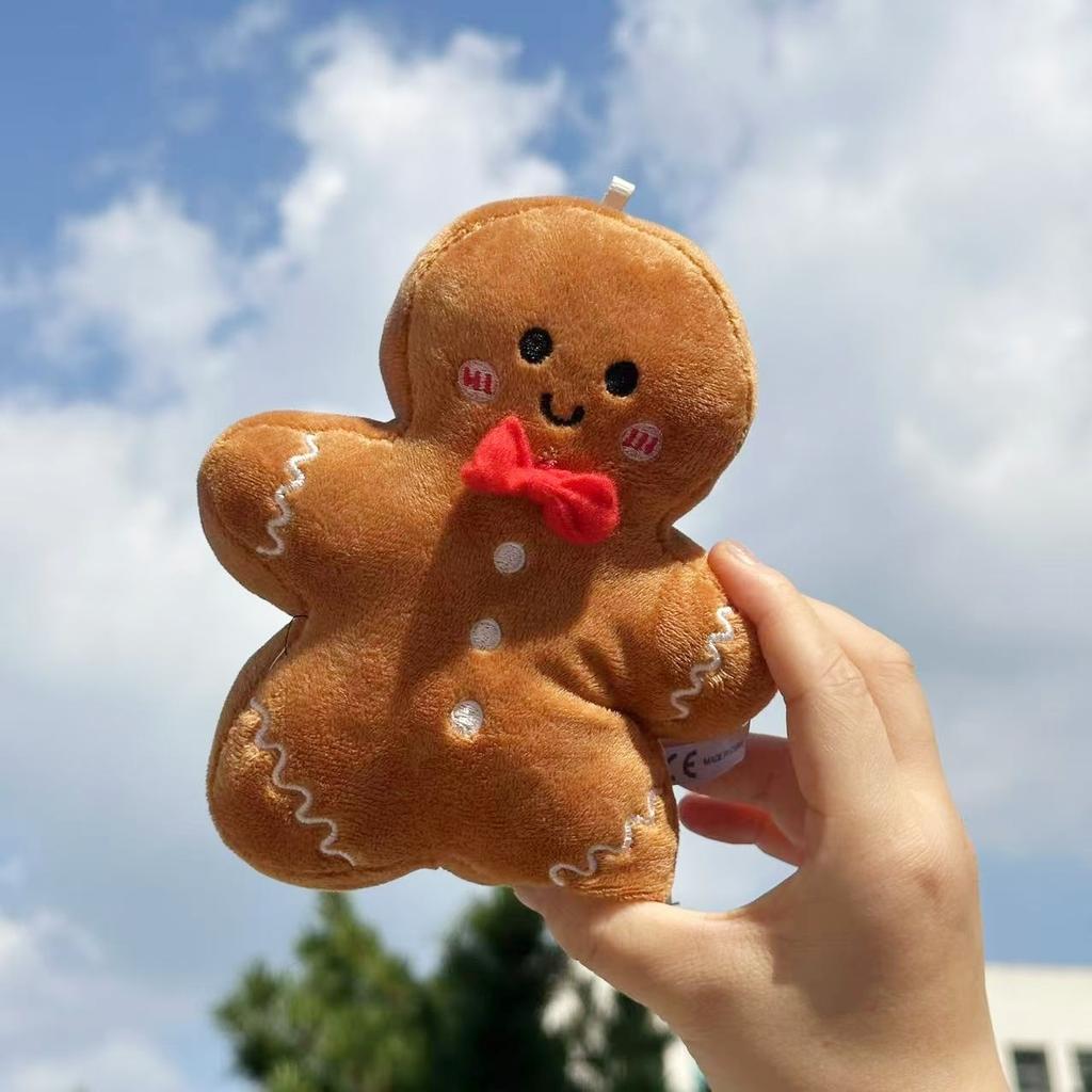 17cm Cute Christmas Gingerbread Man Plush Toy Chocolate Cookie Doll Christmas Tree Decor Xmas Pendant Christmas Gifts For Kids
