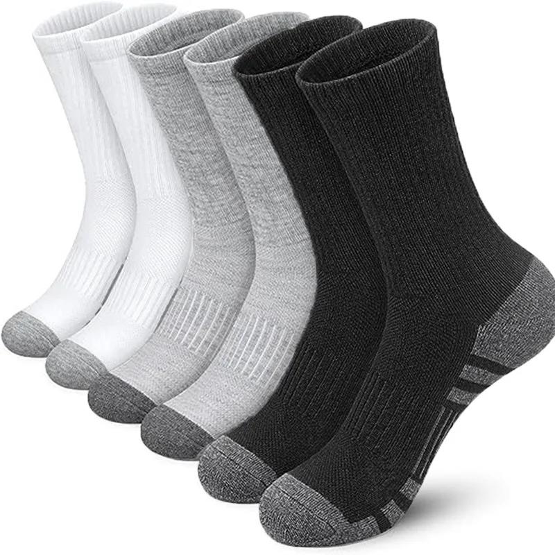 6 Paar EUR39-47 Übergröße Damen Herren Sportsocken Hochwertige Gym Crew Socken Runing Baskteball Fußballsocken hoher Schaft
