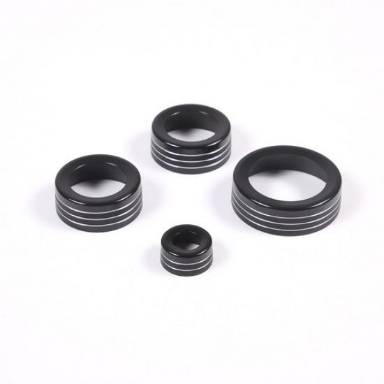 Black Alloy Air Conditioner Switch Knob Cover Trim Ring for BMW MINI COOPER 14+