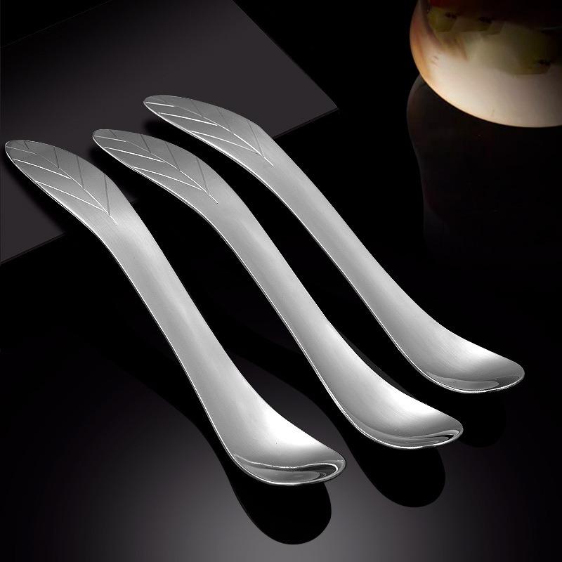 Stainless Steel Creative Dessert Spoon Multi-Functional Salad Spoon Fork Fruit  Kitchen Tableware Tools