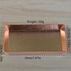 Rectangle Shape Copper Fruit Tray,Retro Engraving Hammer Texture Home Portable Food Plate,Snack Plate Table Wedding Decoration