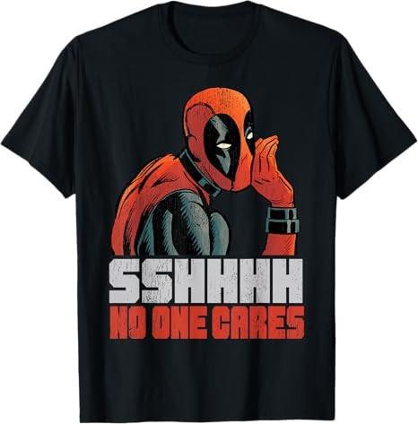 Deadpool Sshhhh No One Cares Whisper TShirt Size S 4xl S