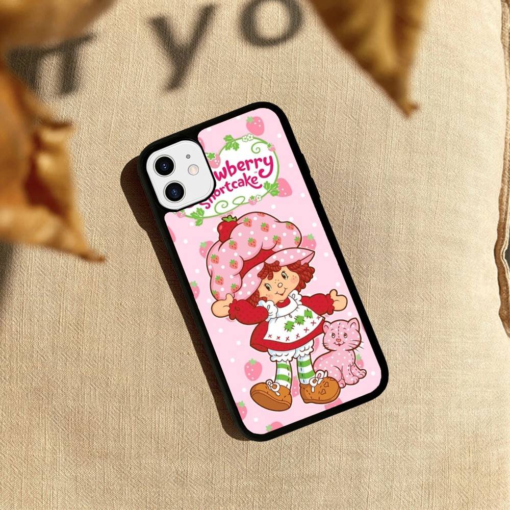S-Strawberry-shortcake Girl Phone Case For IPhone 17 16 15 14 Plus 13 11 12 Pro Max Silicone Hard PC TPU Cover