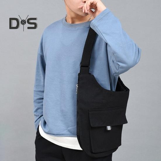 Summer Casual Waistcoat Bag Adjustable Shoulder Straps Solid Color Vest Bag Pockets Zipper Placket Outdoor Shoulder Backpack