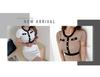 Korean Style Women's Round Neck Short Sleeve Knit Dress with Nail Button Color Blocking, Summer 2026 Bodycon Dress 6093.