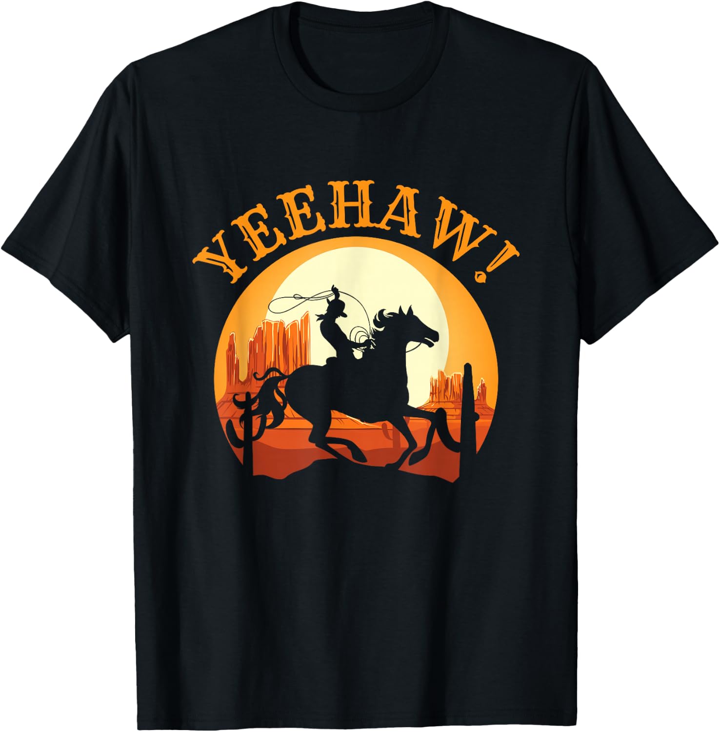 Howdy Cowboy Rodeo Riding Lover Saying Yeehaw! Gift T-Shirt Unisex T-Shirt XXXXL