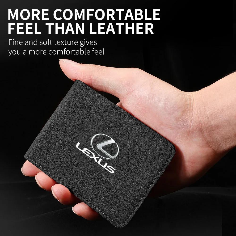Car Driver License Suede Leather Bag Auto Driving Documents Wallet For Lexus F SPORT ES RX NX LS UX LM LX GX LC RZ IS CT GS RC