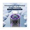 Portable Foldable Handheld Fan, 3600mAh Battery, 100-Level Speed Control, High-Speed Turbo, Outdoor  Cooling Fan