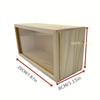 2/3PCS Pine Wood Storage Display Boxes Frame with Removable Acrylic Panel Showcasing Frames/Figurines/Lights Home Office Decor