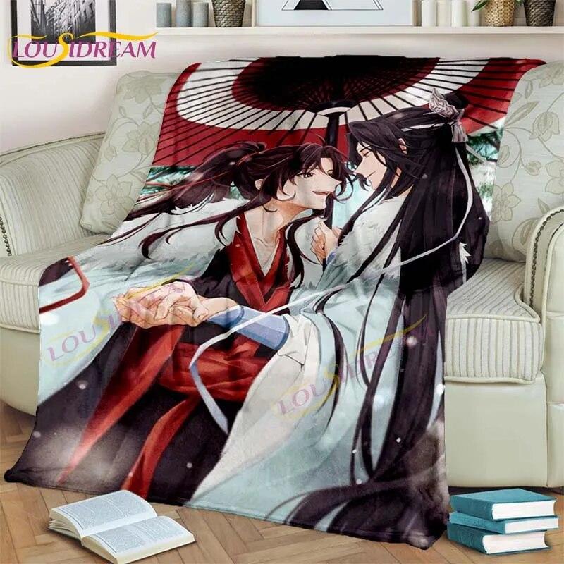 Official Grandmaster of Demonic Blanket Cartoon Blankets Wei Wu Xian Blankets Bed Sofa Soft Blanket Novel Lover Fan Gifts