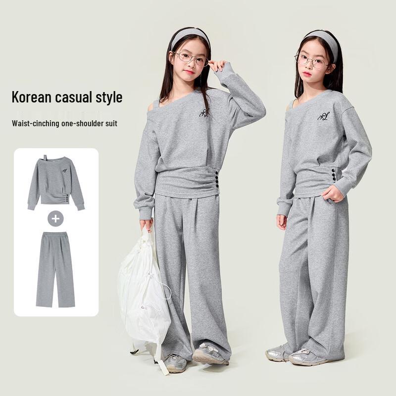 Yuan Yuan Princess Girls  Korean Casual Knit Two-Piece Set 130