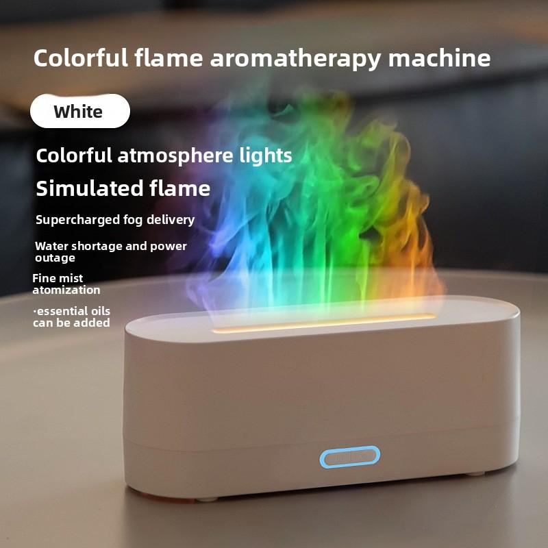 Desktop Colorful Simulation Flame Aromatherapy Machine Household Usb Air Humidifier Aromatherapy Machine