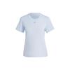 Heat.Rdy Schweiß-Kaschierend Einfarbig Logo Rundhals Kurzarm T-Shirt Damen Oberteile Hellblau II3245