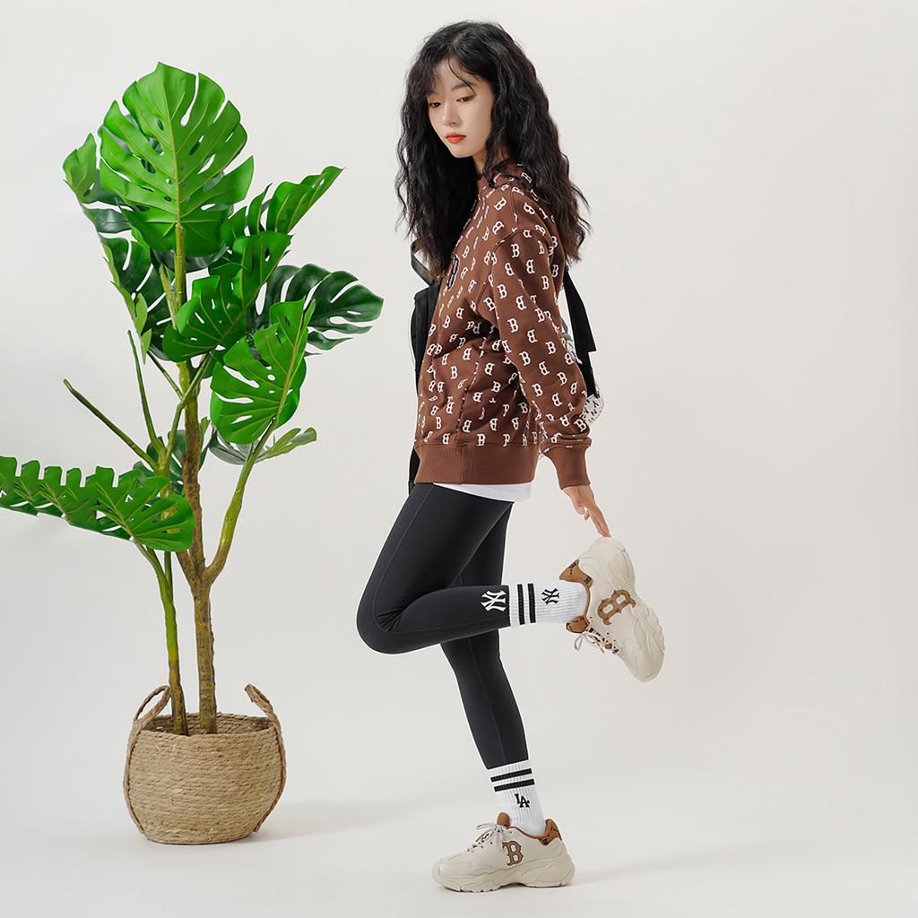 New MLB Base Logo Leggings Women's Black 3FLGB0224-50BKS