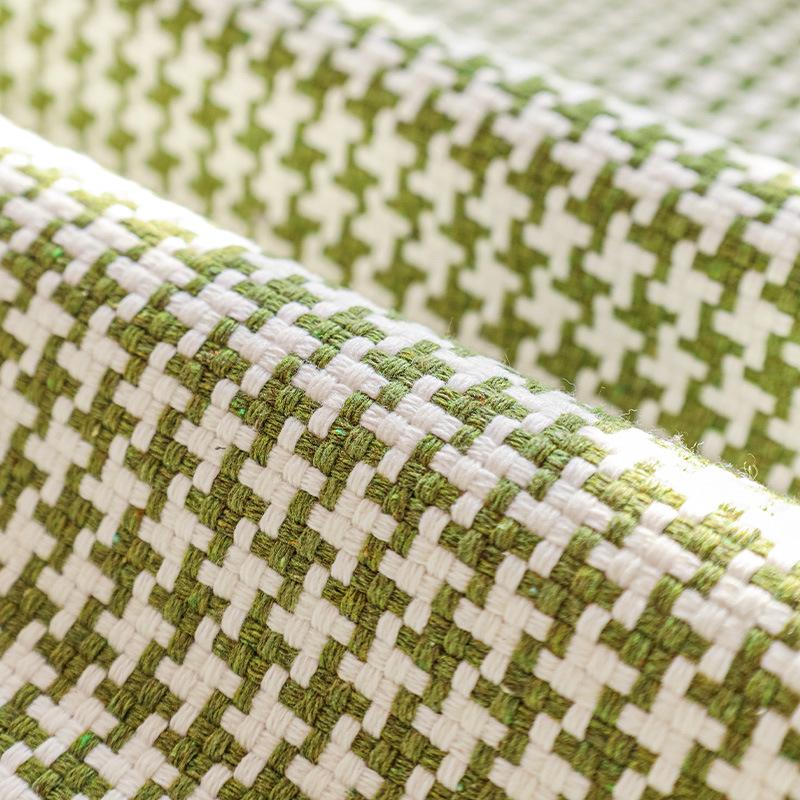 New Thousand Bird Grid Cotton Linen Sofa Cover Couch L Shaped Combination Furniture Anti-slip Full Coverage Cushion Settee Towel