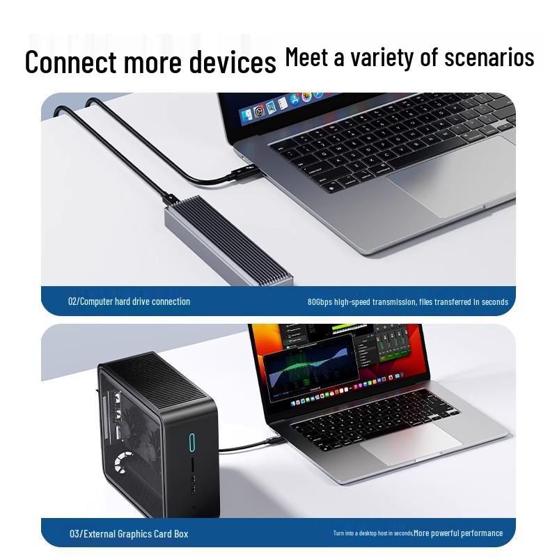 Thunderbolt 5 240W USB-C Cable: 80Gbps Data Transfer, USB4/Thunderbolt 4, Fast Charging for Mobile Devices