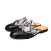 Luxury Designer Mens Half Drag Shoes For Men Casual Leather Fashion Half Shoes Mules Man Slides Loafers Slippers Man Big Size 46