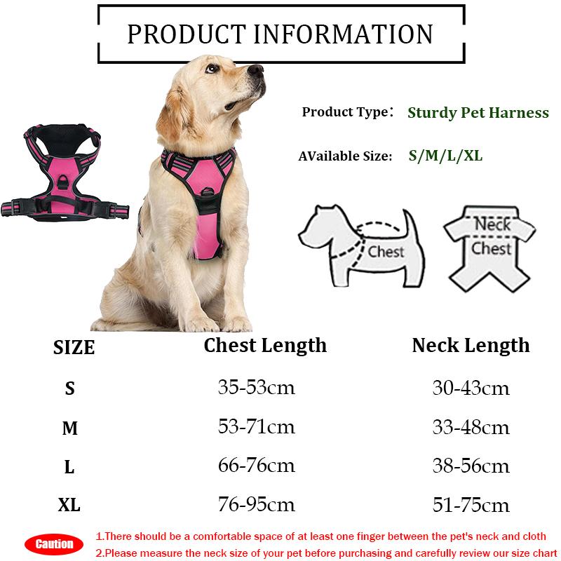 Dog Leash Explosion-proof Big Dog Vest Style Chest Harness With Reflective Strap Dog Harness Dog Training Harness Large Dogs S