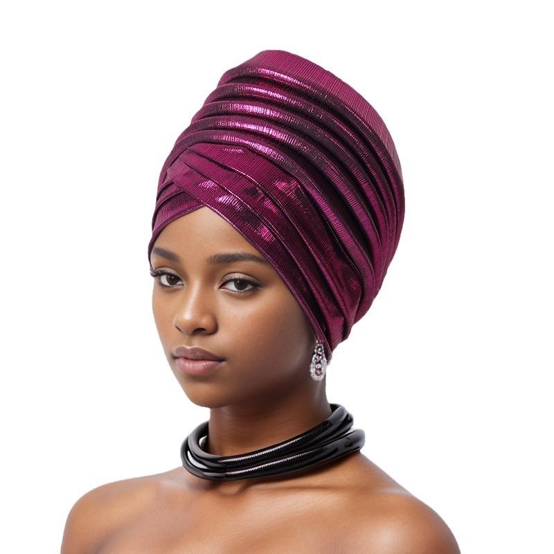Beauty Strip Multi -Layer Exaggerated Turban Cap African Hat Muslim Turban Hat
