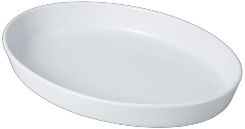 White Oval Baker x x Gratin Dish Setomonohonpo 14-inch [36 21.5 4.4cm]