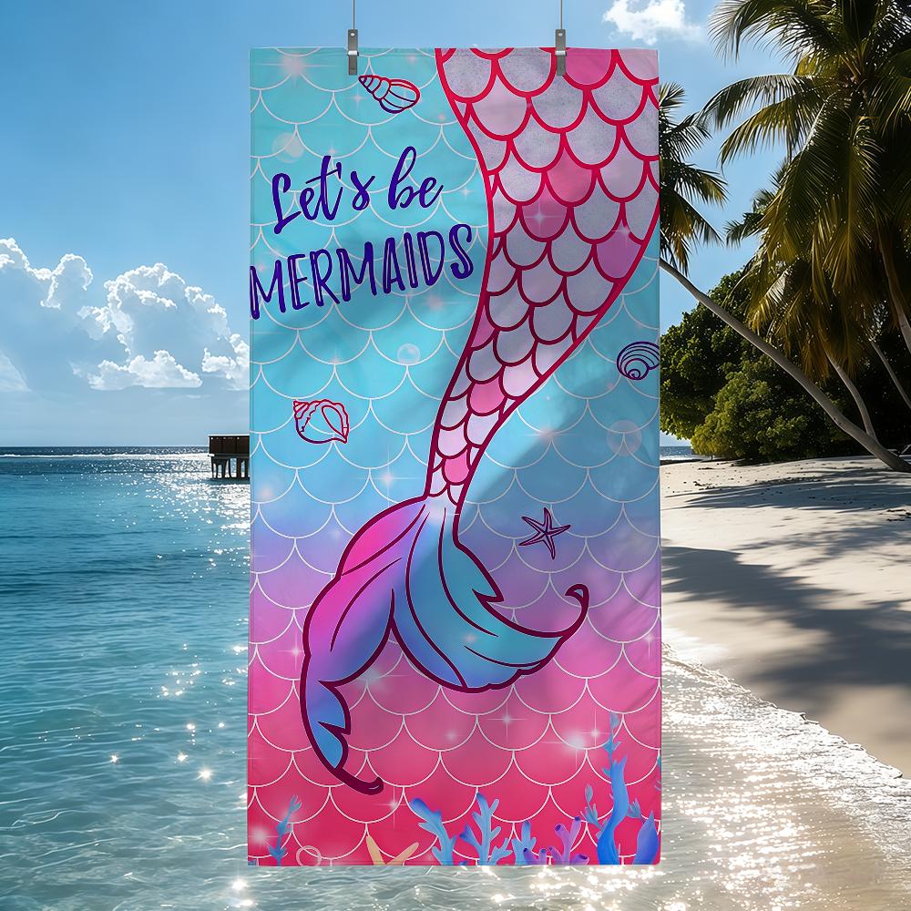 The Enchanting Mermaid Shines Towel Quick Drying Beach Towels Are Suitable For Swimming Pools Camping Yoga And The Gym