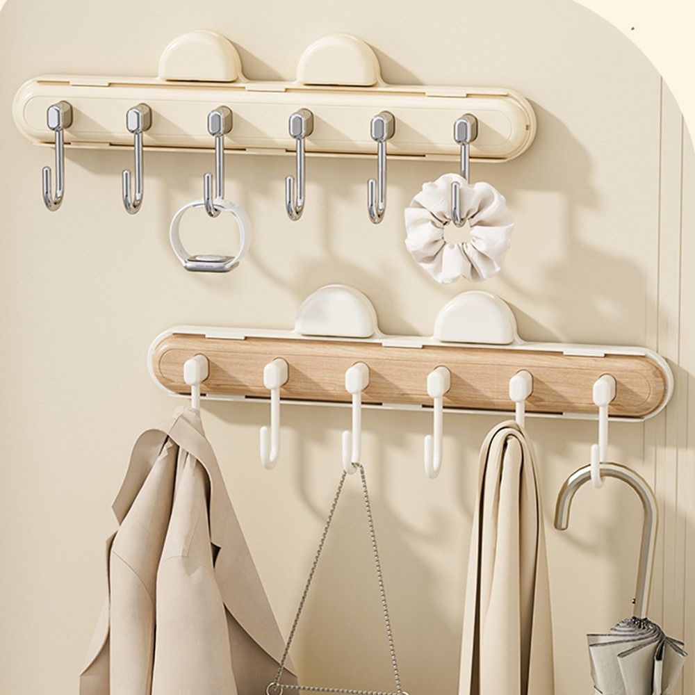 

Wall-mounted Storage Rack Punch-free Kitchen Door Back Gap Racks Gifts Stretch Hook коричневий