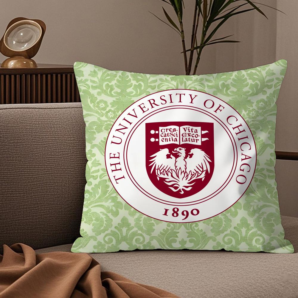 University Of C-Chicago Pillow Case Silky Elegant Comfort Sofa Bed Invisible Zipper
