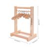 Mini Appendiabiti in Legno Appendiabiti Porta Sciarpe Vestiti per Bambole Giocattoli Morbidi Porta Sciarpe Organizzatore per Vestiti Appendiabiti per Bambole