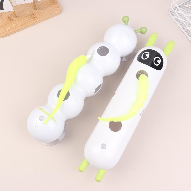 Juguete Interactivo para Gatos Caterpillar Activado por Movimiento Juguete de Poste Wack A Worm Recargable Juguete Automático de Broma para Gatos con Cola Para Gatos