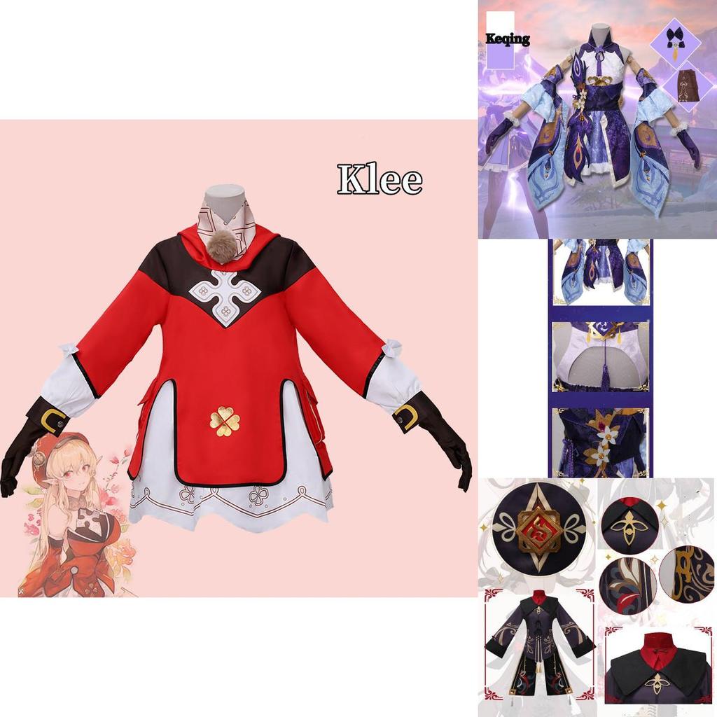 Stunning Genshin Impact Hu Tao Keqing Klee Cosplay Costume For Halloween