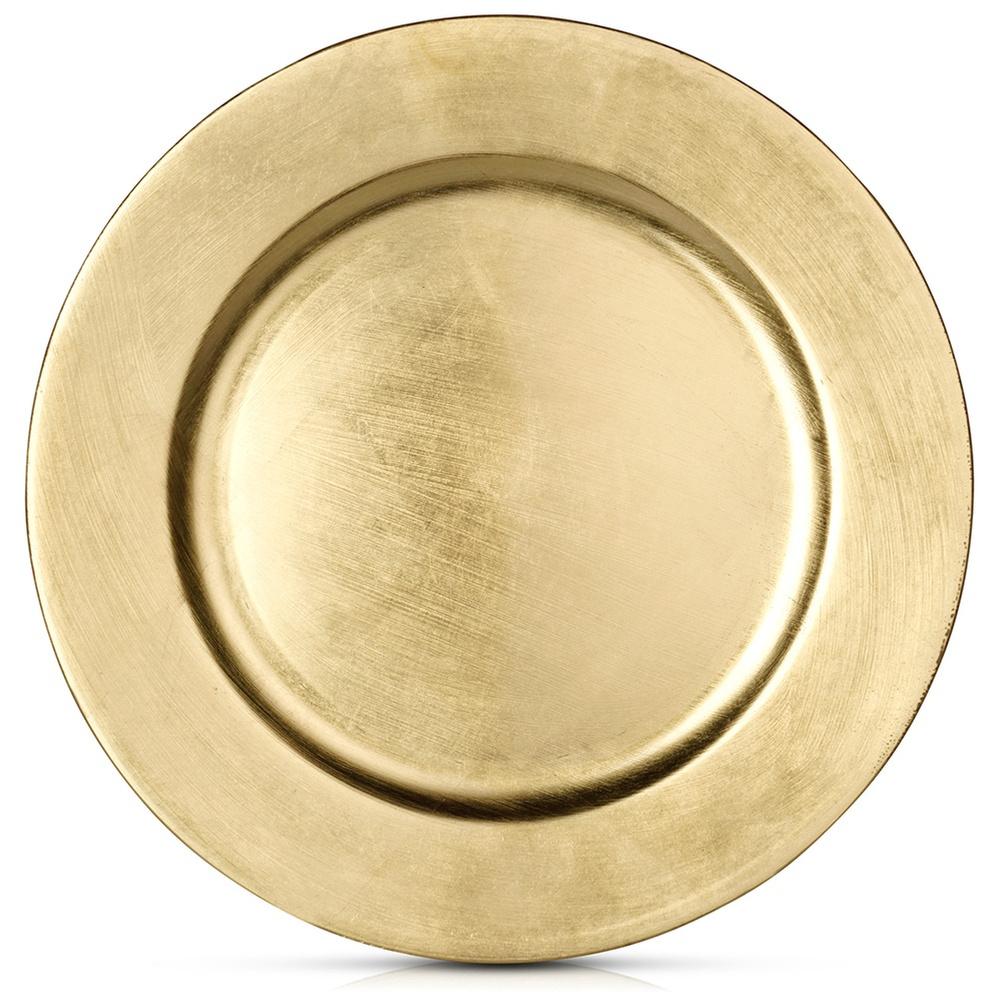Podtalerz Złoty Podkładka Podstawka Dekoracyjna Taca Patera Duży Talerz