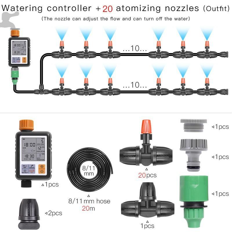 Automatischer Wasserzeitschalter Bewässerungssystem Intelligenter Bewässerungsregler Garten Balkon Vollautomatische Bewässerungsmaschine