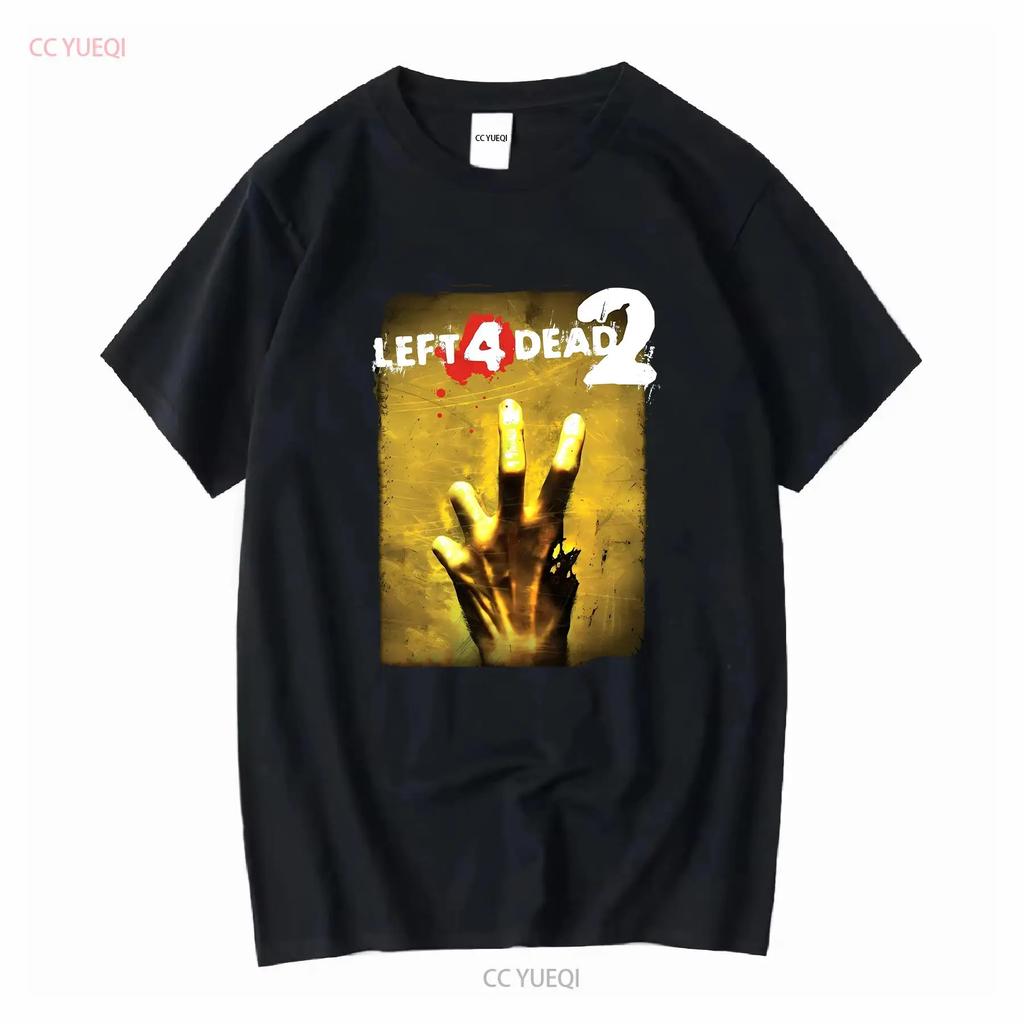 Left 4 Dead 2 Black T Shirt 2009 Valve Corporation L The Core vintage Washed Top For Everyday Wear streetwear graphic Casual