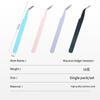 Stainless Steel Eyelash Tweezers Macarone Color Hand Netting Tweezers With Thick Elbow Manicure Tweezers Hand Netting Tool