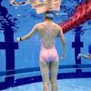 2026 Women's Pink Plaid Backless One-Piece Swimsuit - Cross Strap & Quick-Drying