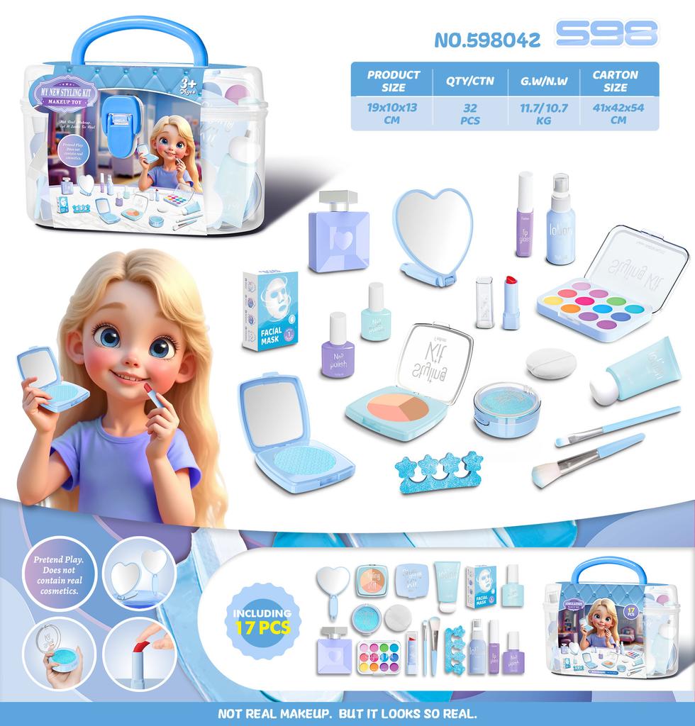 Children'S Makeup Nail Polish Lipstick Girl Makeup Toy Boxed Girl Cosmetics Makeup Box