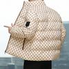 Padded clothes men's autumn and winter new trend letter cotton clothes thickened warm stand-up collar jacket men's bread clothes