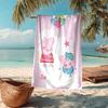 Ultra-Soft Beach Towel with Peppa Pig Theme,Ideal for Pool - Camping, Diving - Perfect Travel Essential, Vibrant Beach Towel.