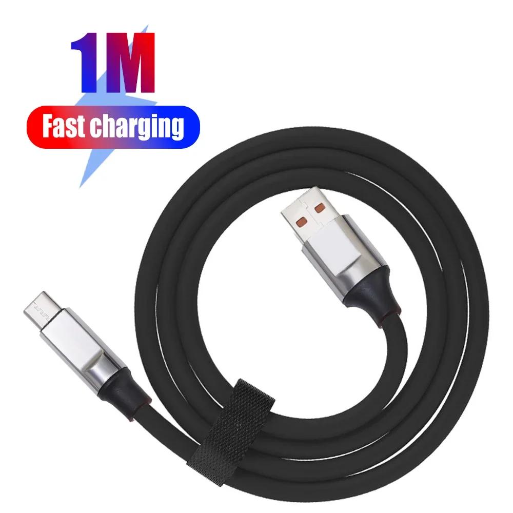 120W USB Type C Cable Fast Charging Thicken Liquid Silicone USB C Data Cord for Huawei P50 P40 P30 Xiaomi 14 Redmi 13 POCO X6