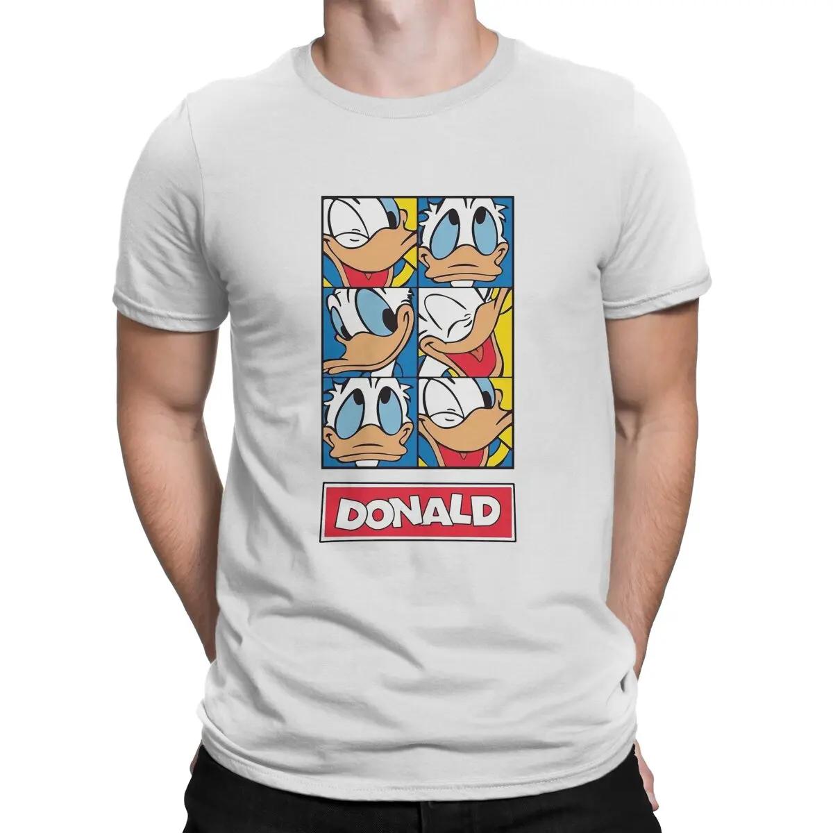 Men Disney Novelty Scrooge McDuck with Money T-Shirts for Men Crewneck 100% Cotton T Shirt Disney Donald Duck Cartoon S