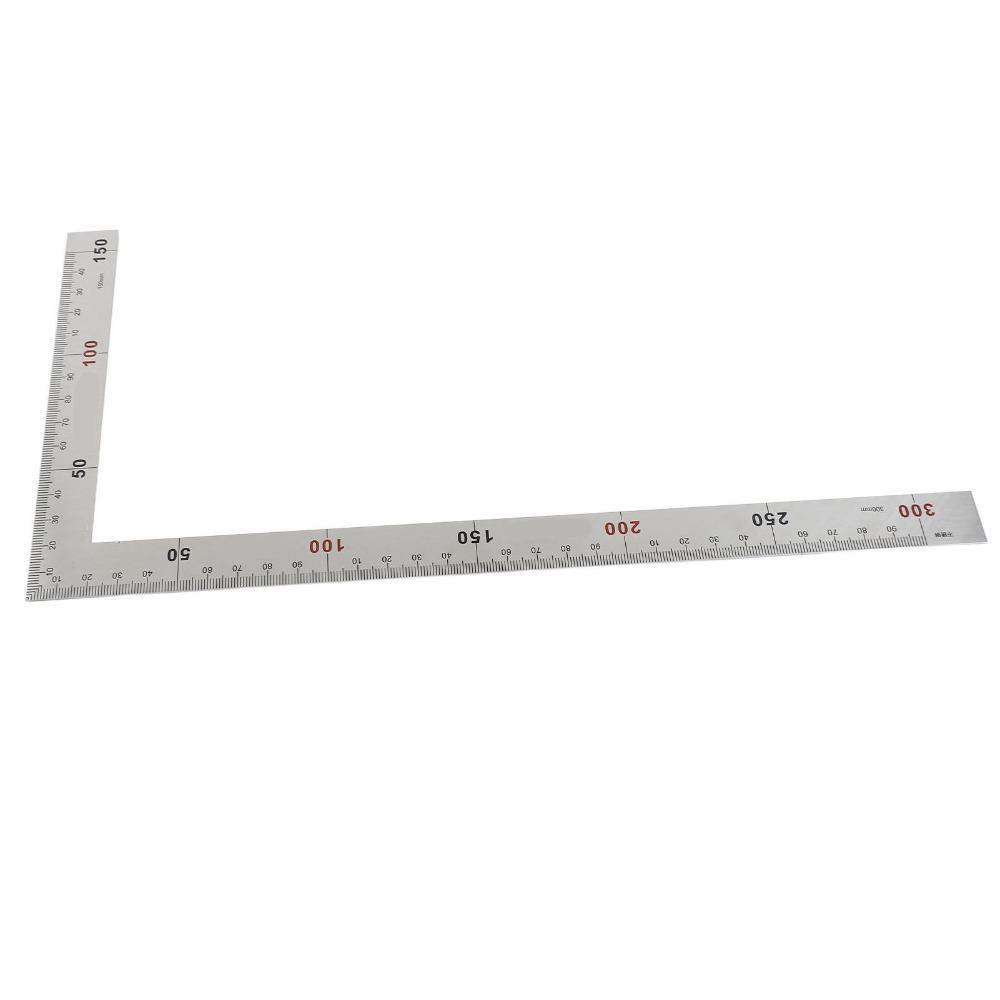 Edelstahl L-förmiges Winkelmaß 90 Grad 300 mm * 150 mm Zimmermannswinkel L-Form Doppelskala / Doppelwinkel Seite