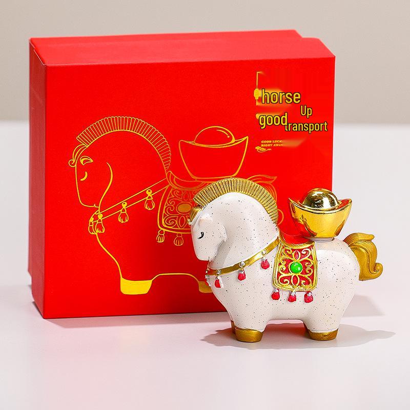 Year of the Horse Zodiac Gift Set: Contemporary Horse Ornament Souvenir