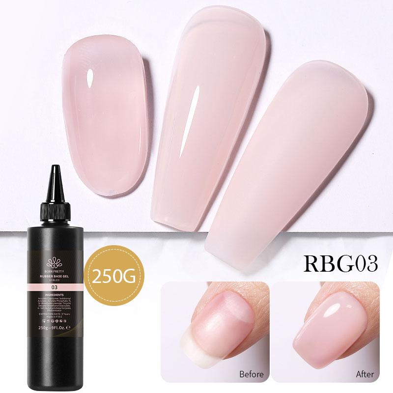 BORN PRETTY 250g Super Strong Nail Glue For False Nail Tips Press On Nails Refilled Package Base Gel Top Coat Matte Top Coat