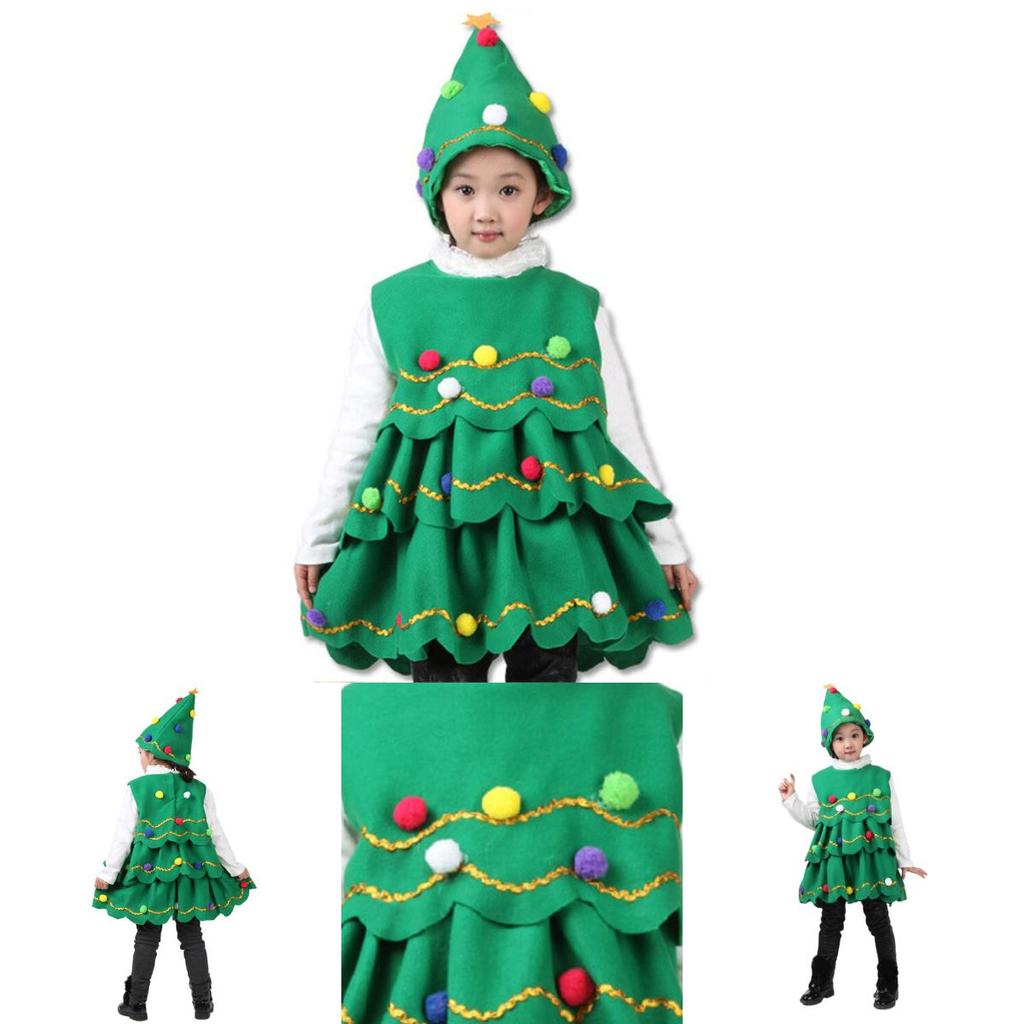 Weihnachtsbaumkostüm für Kinder und Erwachsene Authentisches gestreiftes Outfit für Cosplay