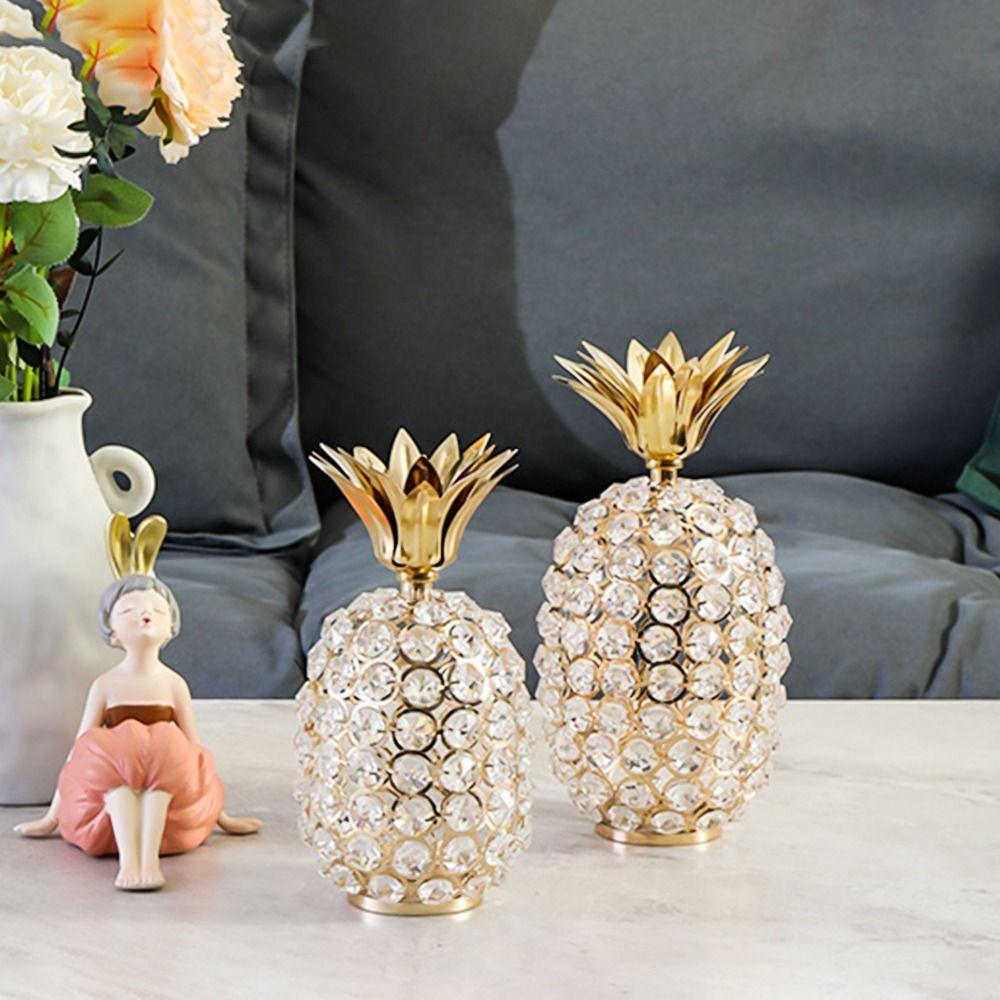 Pineapple/Pear/Apple European Decorations Electroplating Ornaments Crystal Alloy Ornaments  Party