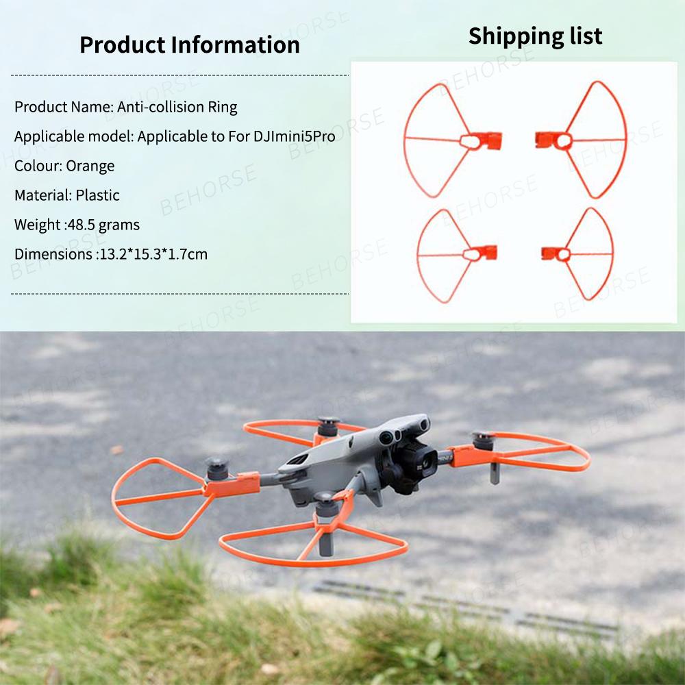 For Mini 5 Pro Anti-collision Ring with Height-increased Tripod Propeller Paddle Protector For DJI Mini 5 Pro Drone Accessories