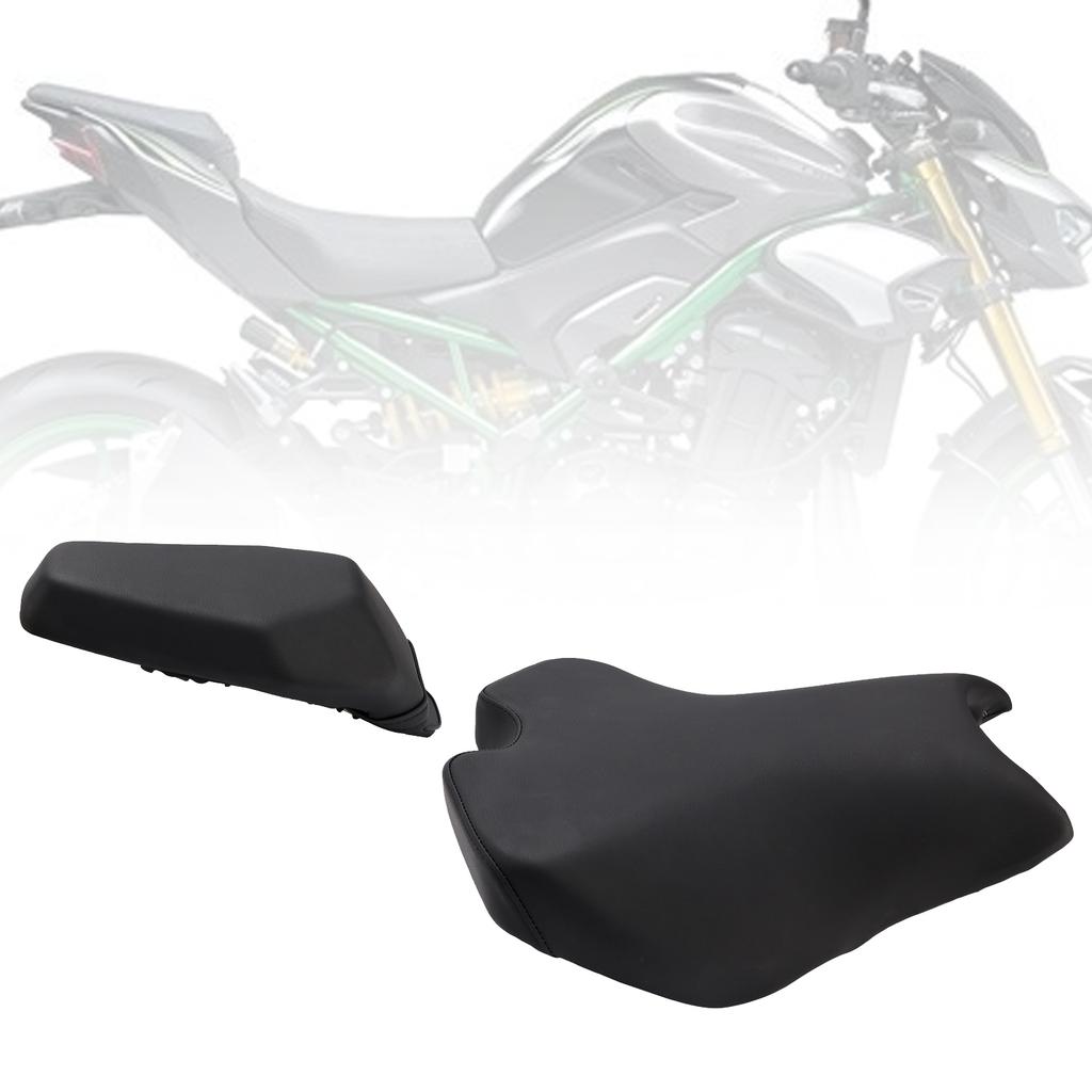 Front&Rear Seat Thickened Cushion Pu Black Fit For Kawasaki Ninja Z900 2025