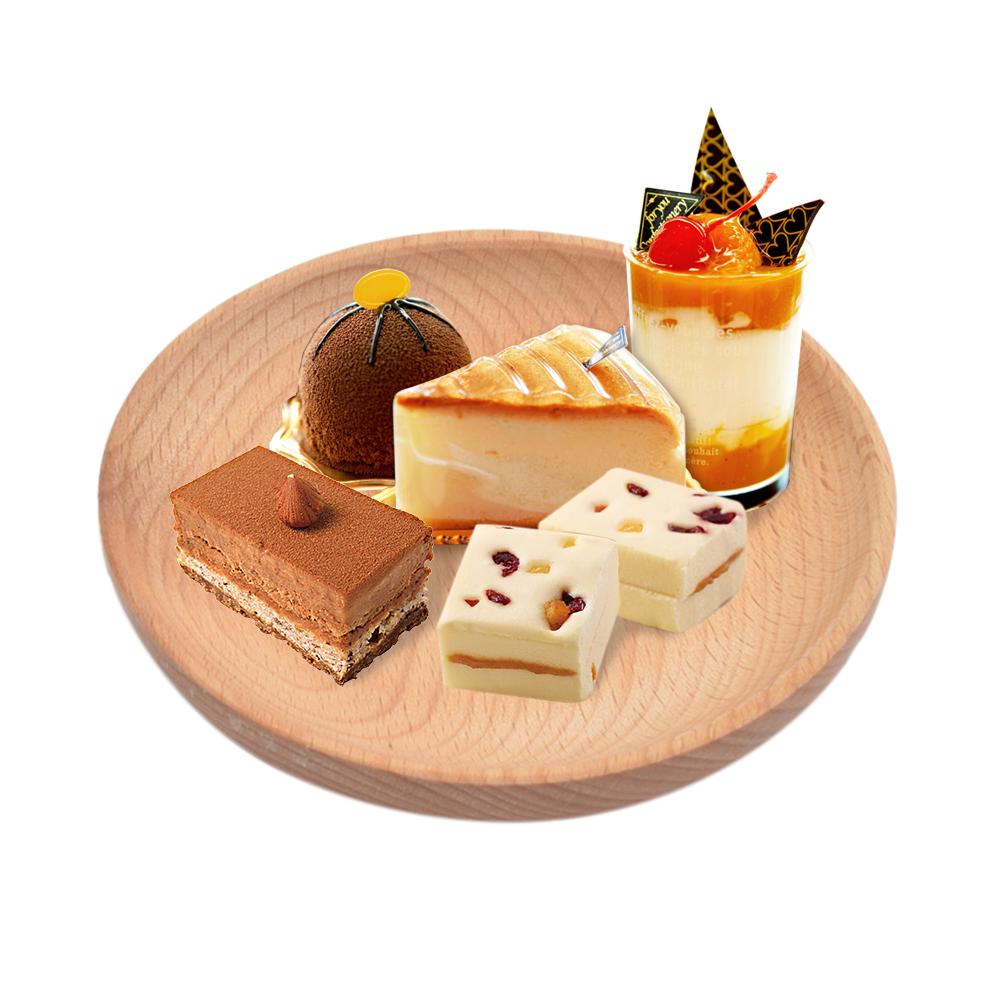 18cm Round Wooden Serving Tray for Fruit Tea Breakfast Wood Kitchen Platter